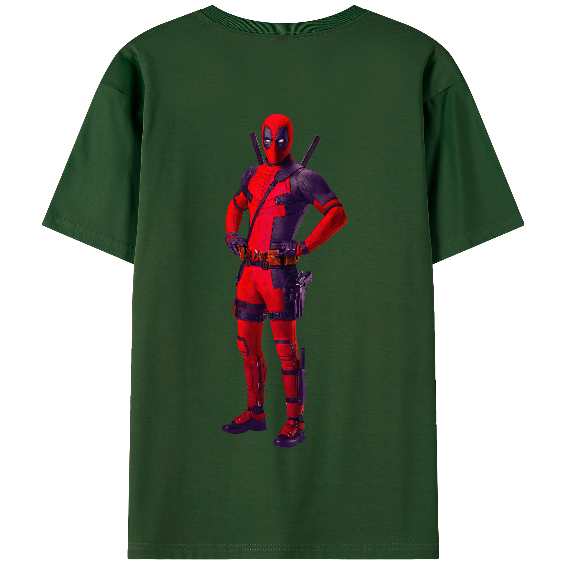 （画像用） Deadpool デッドプール 綿100％半袖Tシャツ（背面プリント）